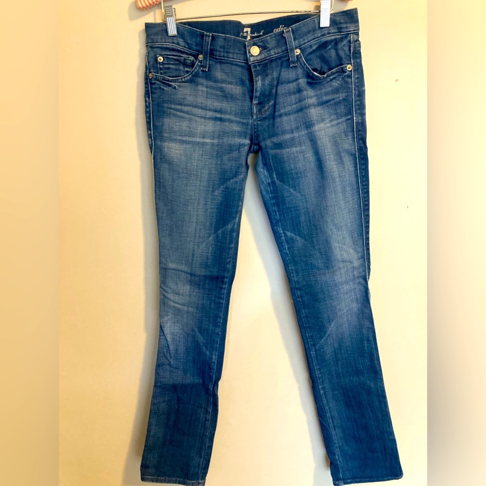 7fam 7 for all mankind Edie jeans 29 stretch skinny